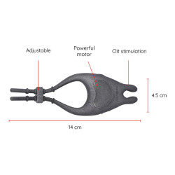 Oninder - Anneau Vibrateur Réglable Rechargeable Pampa Avec Stimulateur De Clitoris 10 Vitesses - Application Gratuite